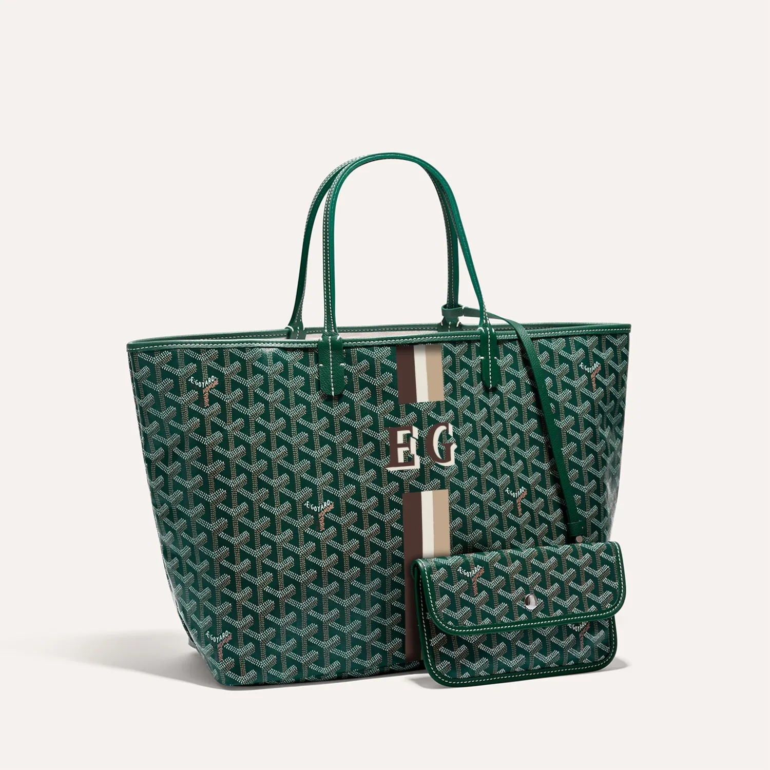 Goyard Saint Louis PM Bag Stripes and Lnitials - Image 1
